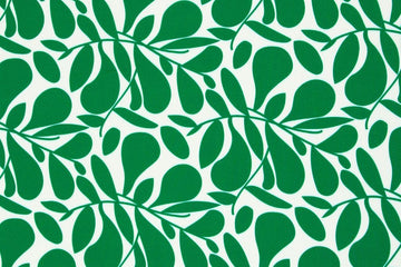 Viskose Webware "Hojas", lillesol & pelle, Swafing, grün, weiß, 0,5 m